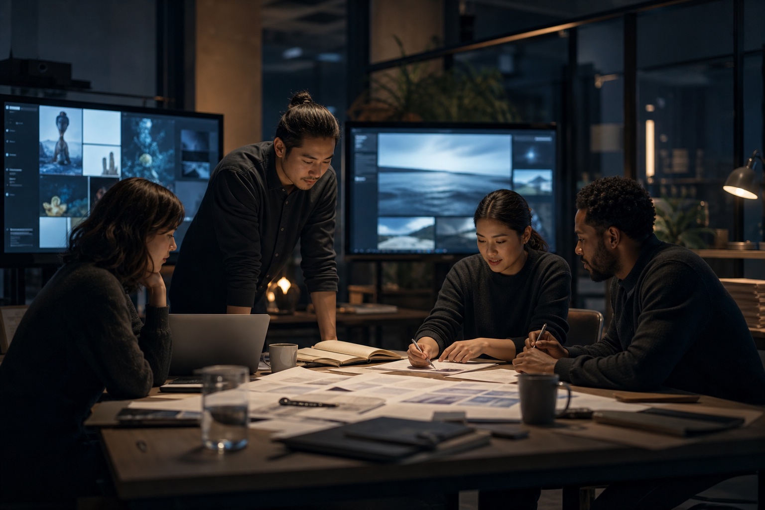 A product team bringing parallel AI-assisted workstreams together for review.